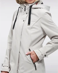 Veste Parka Léger Végan Breathe-Tech® Softshell avec Capuche Amovible – Saki