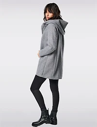 Manteau Léger à Coupe Droite avec Capuche, Poches & Fermeture Éclair par Only
