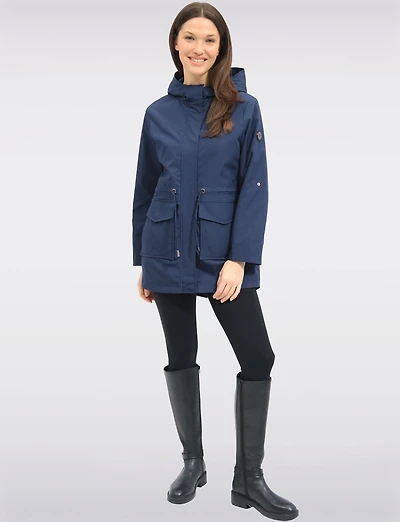Veste-Parka Longue Chic Imperméable Breathe-Tech® avec Capuche par Saki
