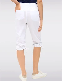 Capri Cargo Coton Extensible avec Fronces Latérales à L'ourlet par Dash