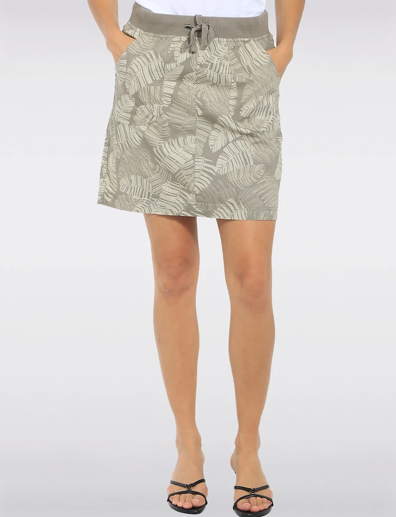 Jupe Imprimée Légère en Coton Extensible avec Short Intégré et Poches par Dash