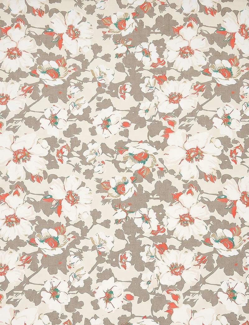 Foulard Rectangulaire Floral Doux Mat par Saki