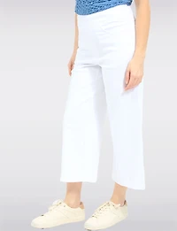 Pantalon Capri Évasé Jambes Larges Extensible Sans Fermeture Éclair Par Compli K
