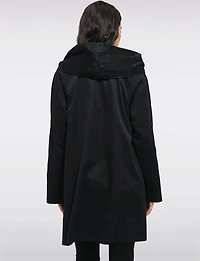 Veste Imperméable Réversible à Motif Floral Capuche Accordéon & Coupe Légère