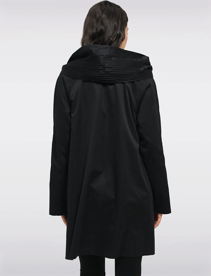 Veste Imperméable Réversible à Motif Floral Capuche Accordéon & Coupe Légère