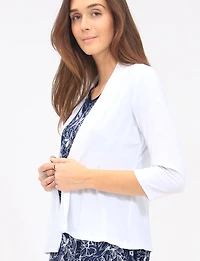 Cardigan Léger et Fluid Ouvert à Manches 3/4 -Tricot Doux & Polyvalent par Perle
