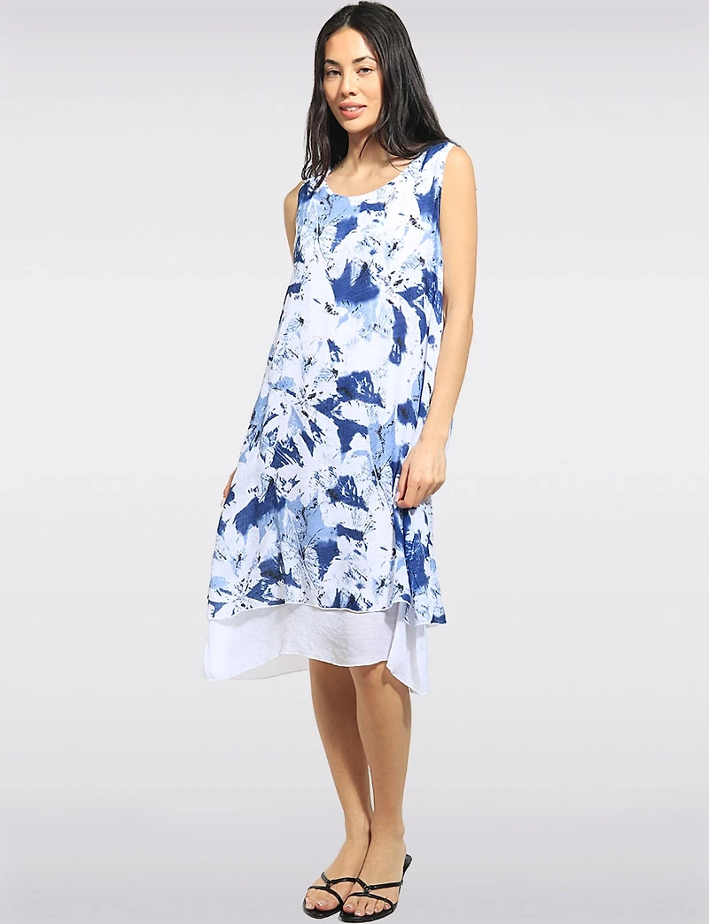 Robe Légère Sans Manches à Coupe Évasée Avec Motif Floral par Fun Sport