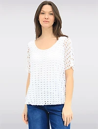 Haut À Manches Courtes En Crochet par Froccella