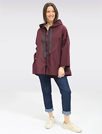 Veste Court Ample Longue Ultra-légère À Capuche & Cordon en Ruban par Froccella