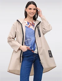Veste Coupe-vent Ultralégère À Capuche Et Poches Zippées Par Froccella