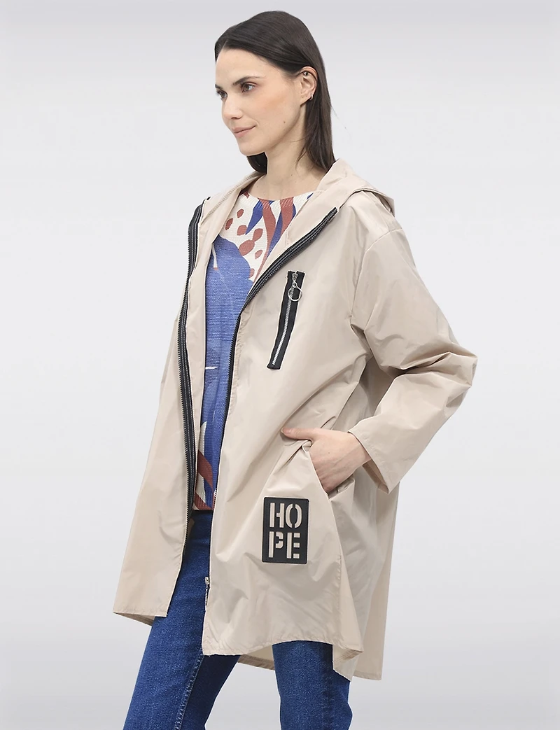 Veste Coupe-vent Ultralégère À Capuche Et Poches Zippées Par Froccella
