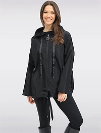 Veste Coupe Ample Légère À Capuche Coupe-vent Et Cordon L'ourlet Par Froccella
