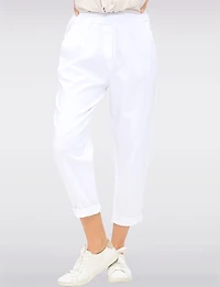 Pantalon Décontracté Stretch Avec Taille Élastique à 4-Poches par Froccella