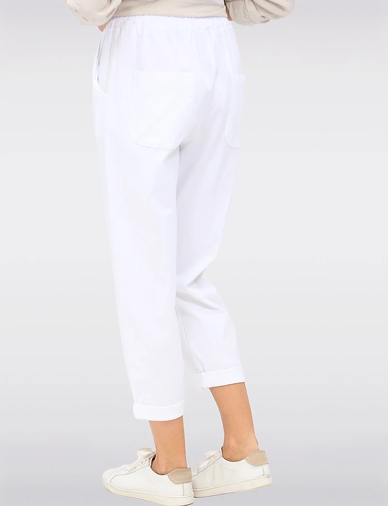 Pantalon Décontracté Stretch Avec Taille Élastique à 4-Poches par Froccella