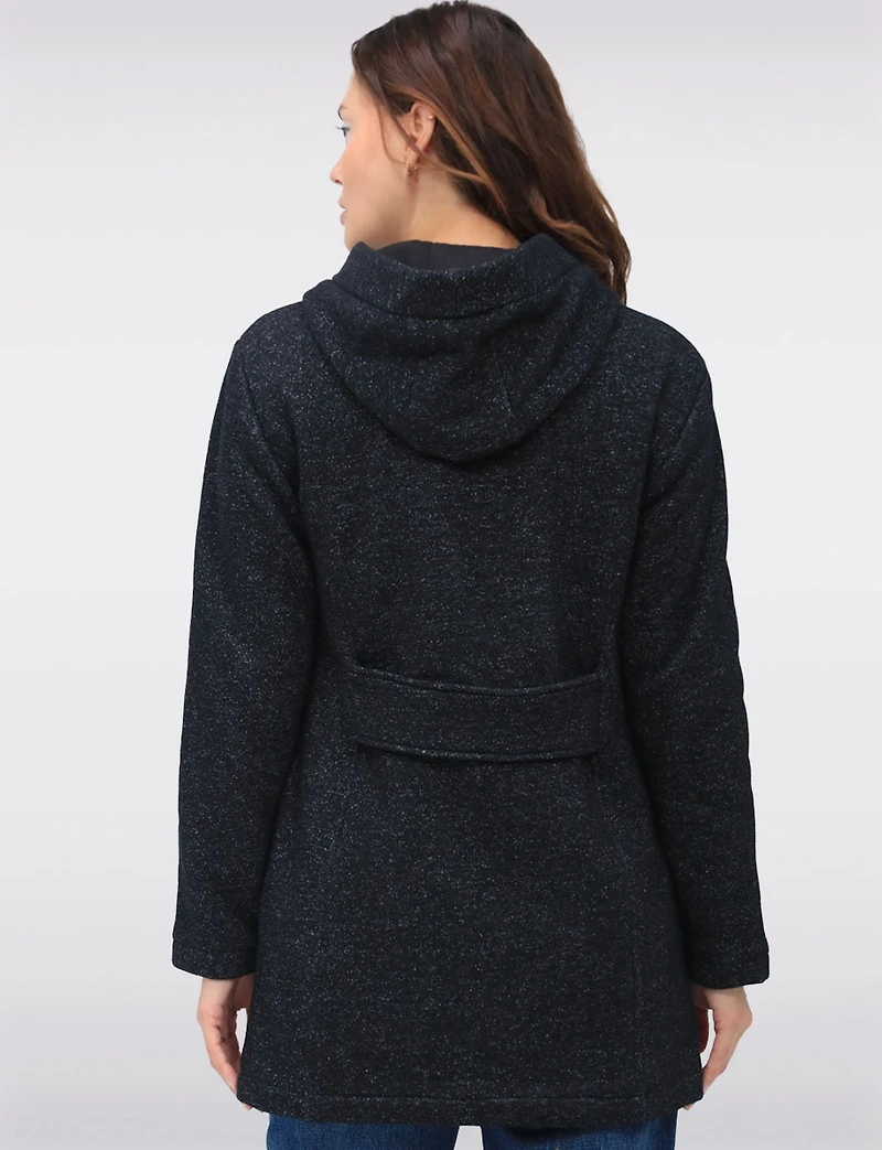 Veste Légère Végan à Capuche avec Effet Chiné & Poches Plaquées par Details