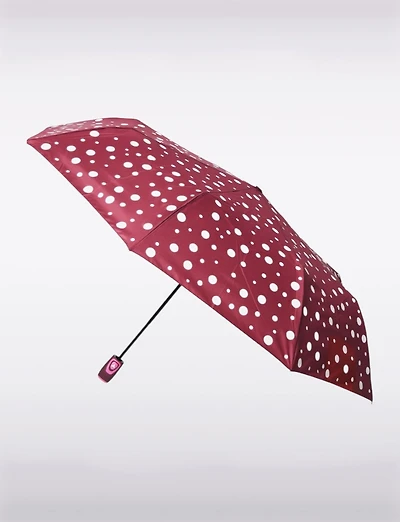 Parapluie Compact Pliable Imperméable Anti-UV À Motif Pois Changeant De Couleur