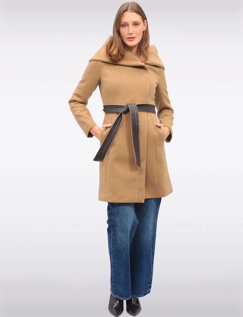Manteau Trench Végétalien Ceinturé à Grande Capuche par Cole Haan