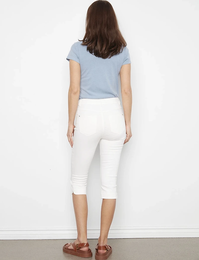 Capris Extensible Polyvalent En Sergé Longueur Genou Avec 5-Poches par Charlie B