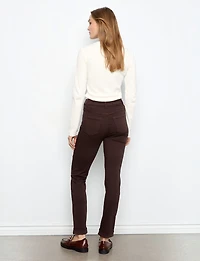 Pantalon En Sergé À Taille Haute Ajustée & Chevilles Retroussées Par Charlie B