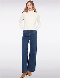 Pantalon Chloe large en denim extensible & taille régulière par Charlie B