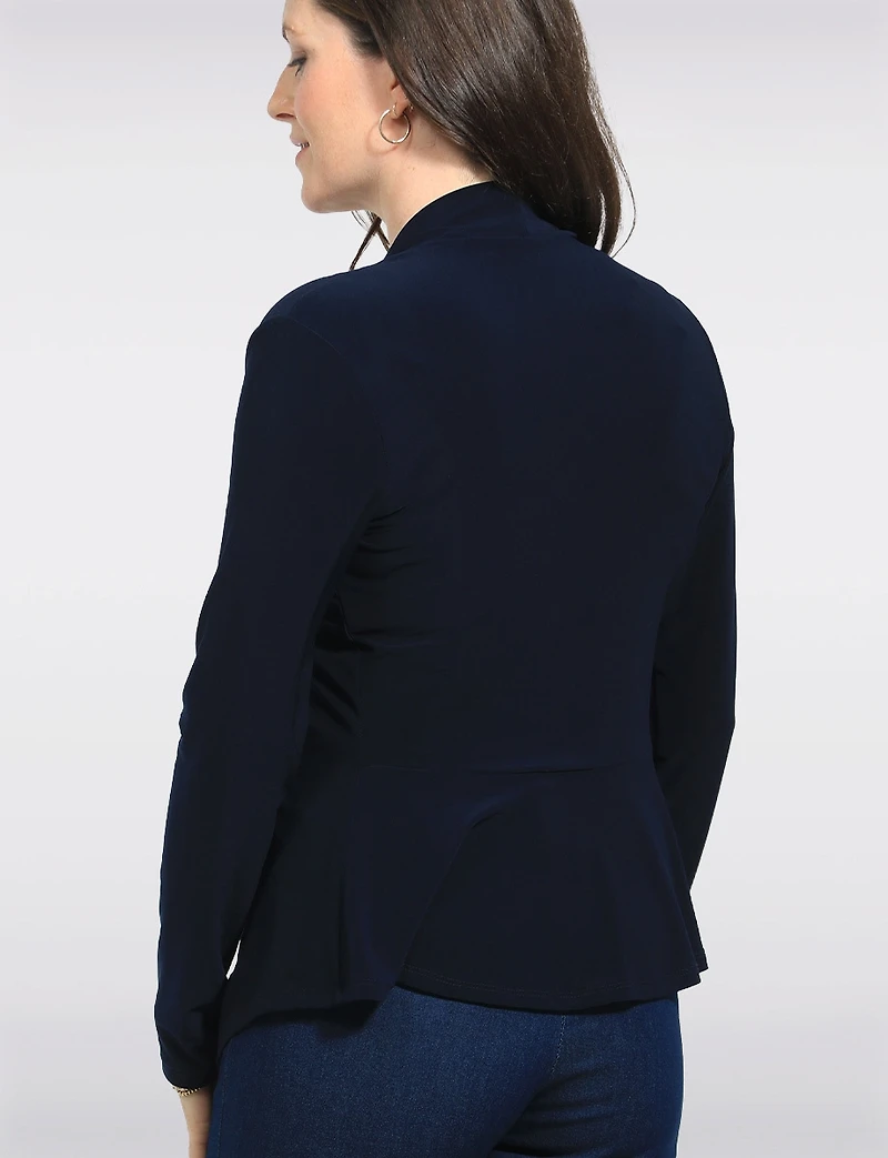 Cardigan Léger et Polyvalent Manches Longues Devant Drapé Perle