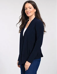 Cardigan Léger et Polyvalent Manches Longues Devant Drapé Perle