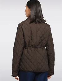 Veste Parka Matelassée à Coupe Droite Classique avec Taille Ajustable