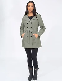 Veste Légère Breathe-Tech® Softshell Trench Ceinturé à Double Boutonnage - Saki