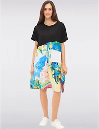 Robe Coton Imprimé Agrumes par Froccella