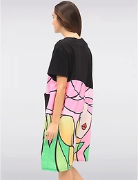 Robe T-Shirt Imprimé Visage par Froccella