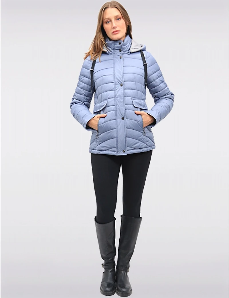 Veste matelassée Danwear à capuche amovible – Offres Black Friday