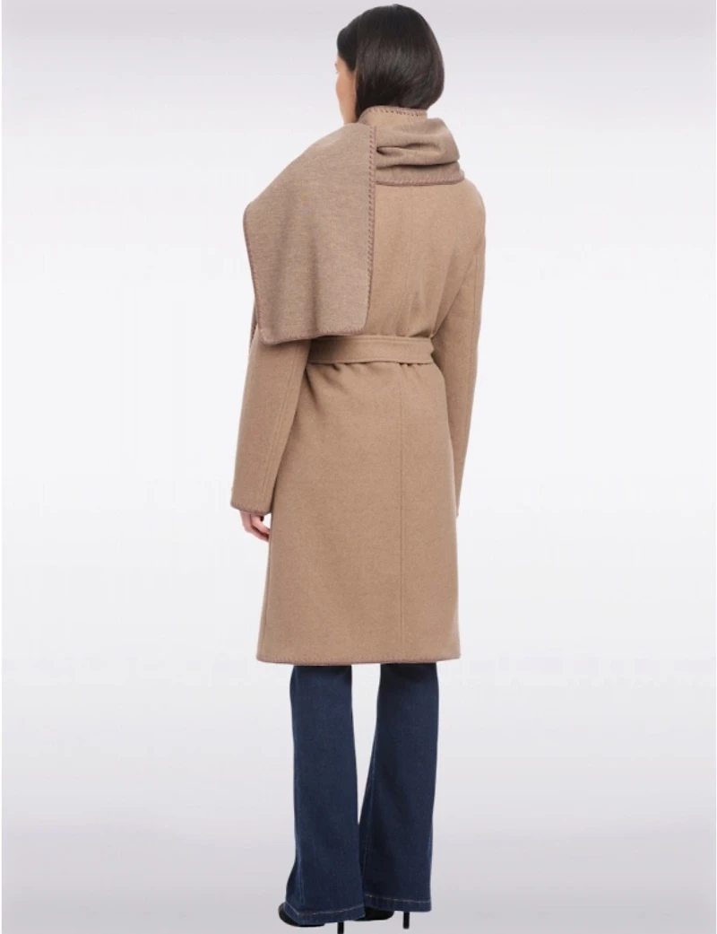 Manteau enveloppant effet laine Sanctuary – Offres Black Friday