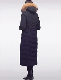 Manteaux | La maison du Manteau au Québec Doudoun Long Éco-Duvet Luxe avec Capuche en Fourrure Naturel par Sokos