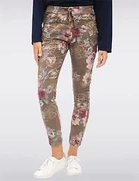 Manteaux Manteaux | La maison du manteau au Québec Pantalon Froissé Floral avec Cordon de Serrage Ajustable et Poches par Froccella