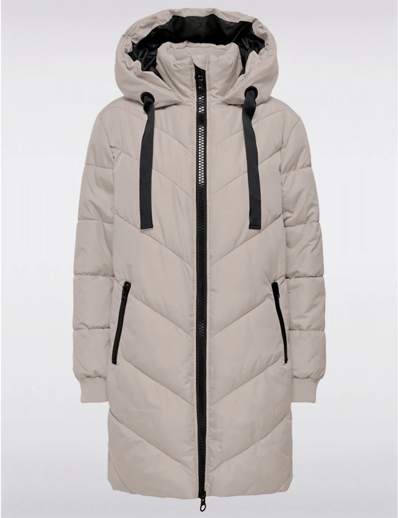 Doudoune Matelassée Tendance À Motif Chevron Avec Capuche Intégrée Par JDY