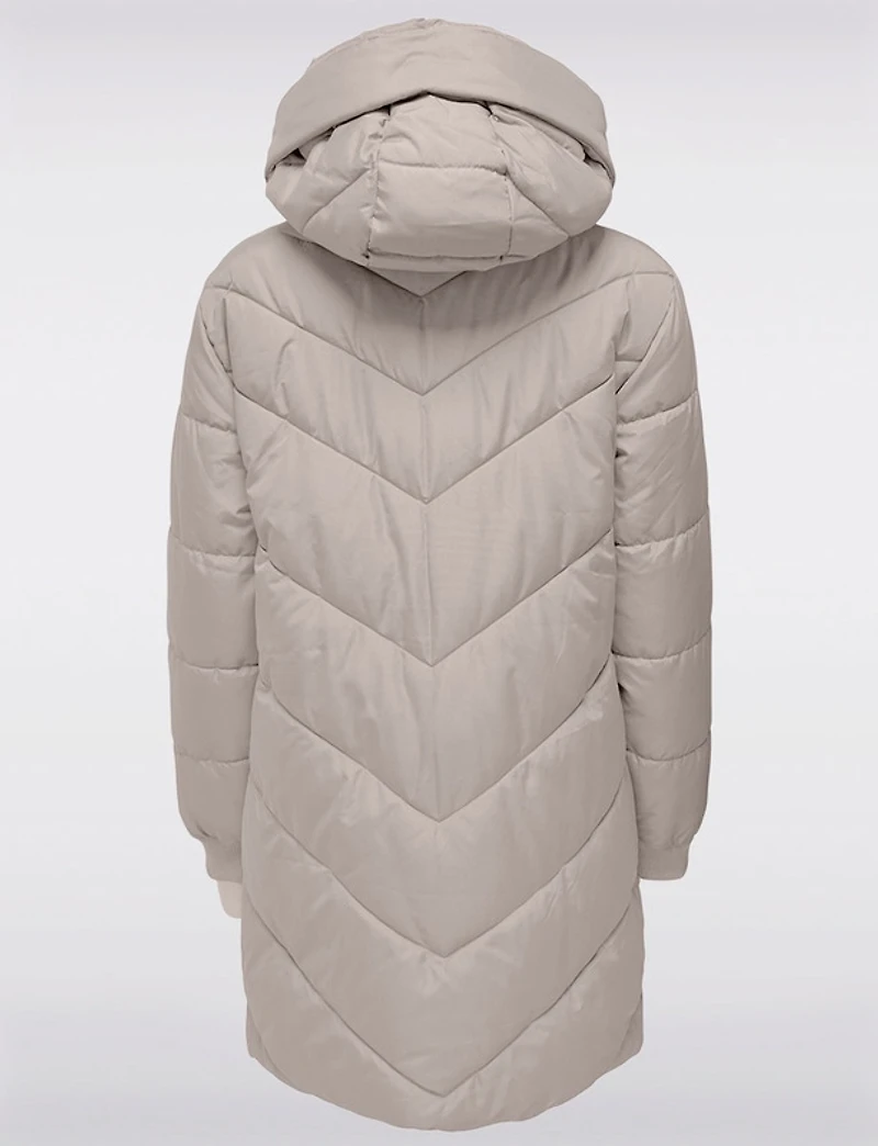 Doudoune Matelassée Tendance À Motif Chevron Avec Capuche Intégrée Par JDY