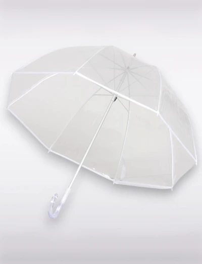 Parapluie Esthétique Transparent Avec Bordures Blanches