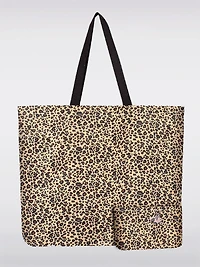 Sac Tote Léger Pliable et Réutilisable Brun à Imprimé Léopard