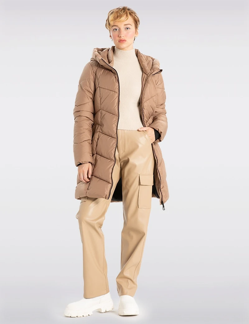 Doudoune Longue Col Haut par Point Zero