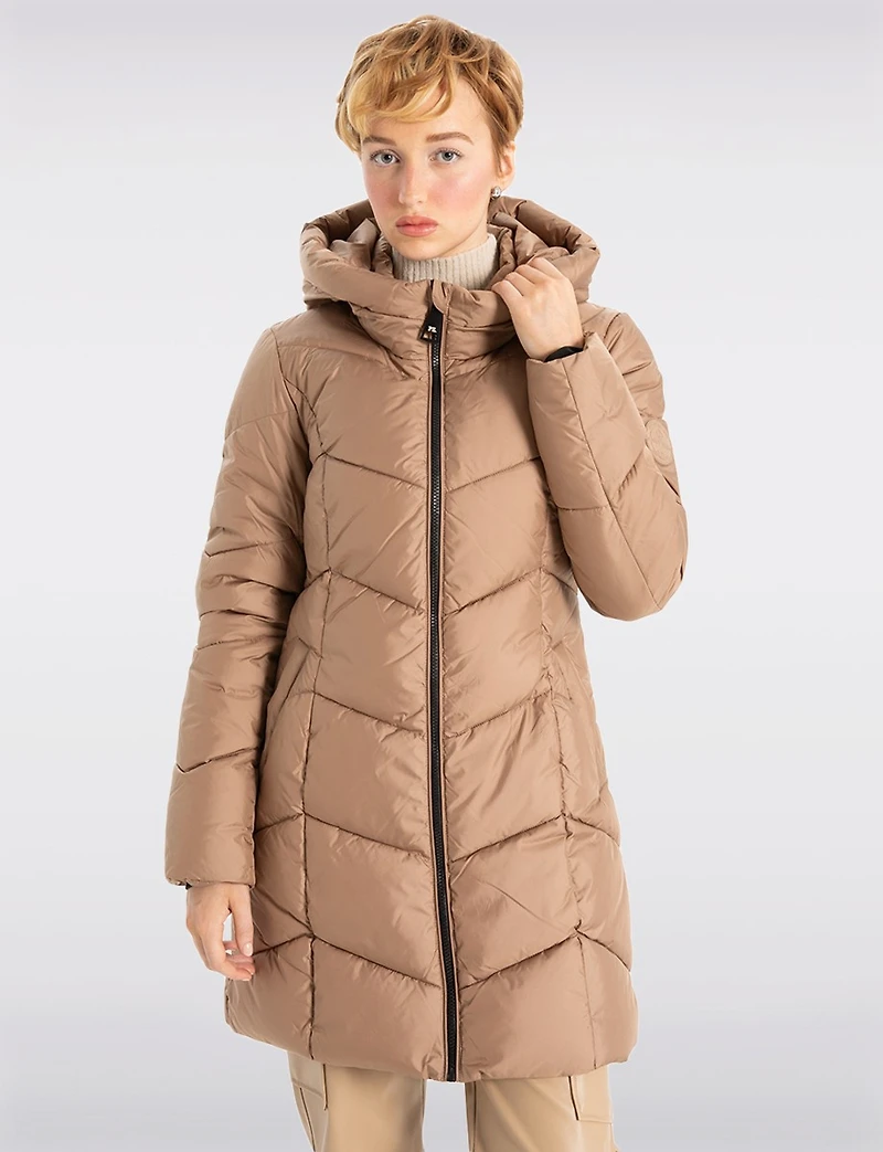 Doudoune Longue Col Haut par Point Zero