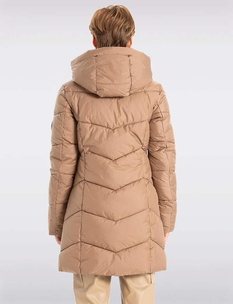 Doudoune Longue Col Haut par Point Zero