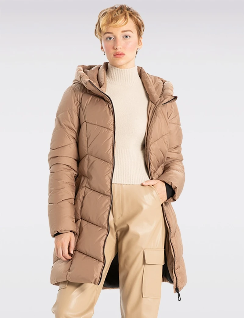 Doudoune Longue Col Haut par Point Zero