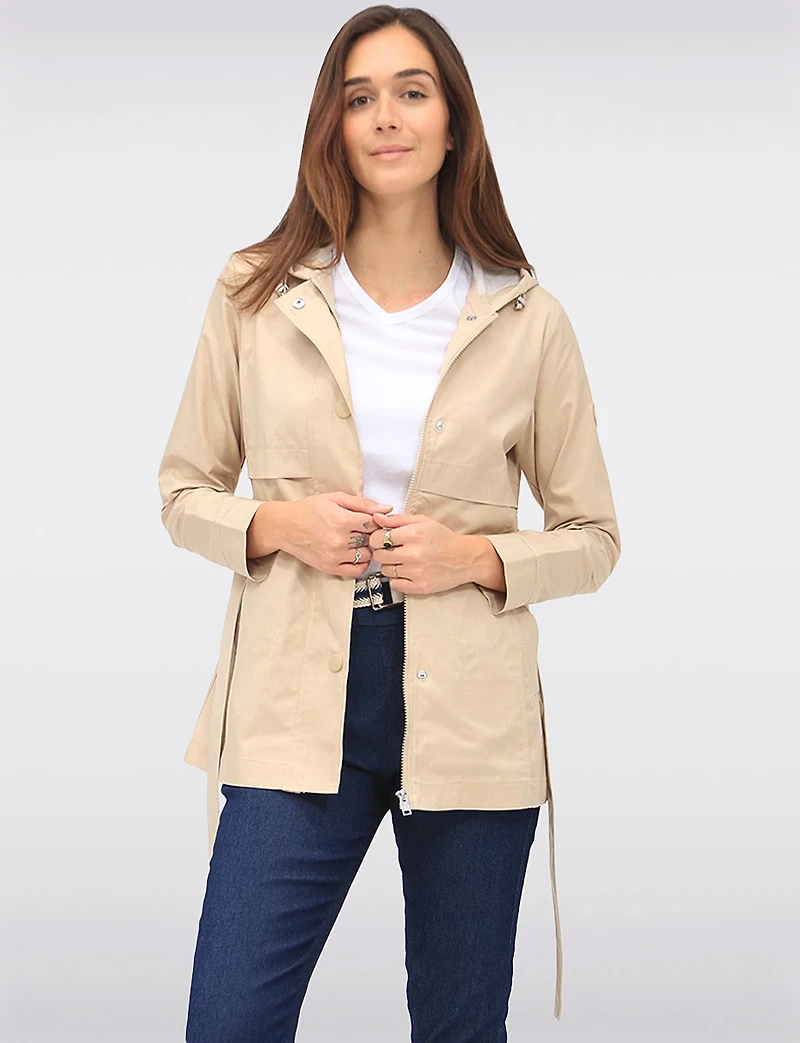 Parka Ceinturé Vegan Ajusté Point Zero