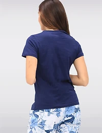 T-shirt Col V Coton Vegan par Point Zero