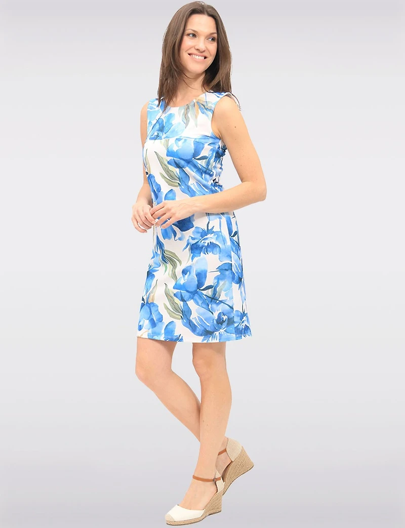 Robe Imprimé Floral Bleu par Vamp