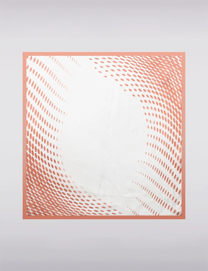 Foulard Carré à Imprimé Géométrique Fini Satiné Élégant