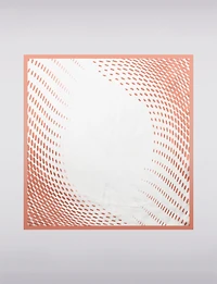 Foulard Carré à Imprimé Géométrique Fini Satiné Élégant