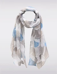 Foulard Oblong Ultra-Léger, Fluide et Doux avec Imprimé à Motif Abstrait