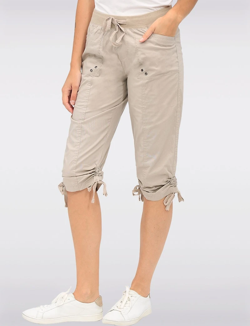 Capri Extensible Emma Avec Fronces Latérales À L'ourlet Par Dash Clothing
