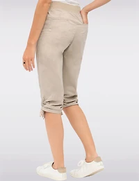 Capri Extensible Emma Avec Fronces Latérales À L'ourlet Par Dash Clothing